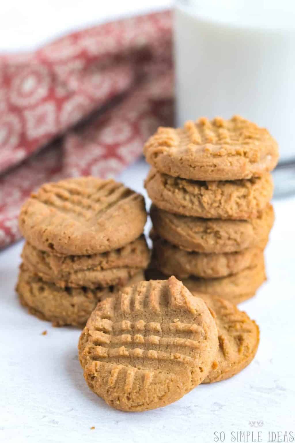 Keto 3 Ingredient Peanut Butter Cookies - So Simple Ideas