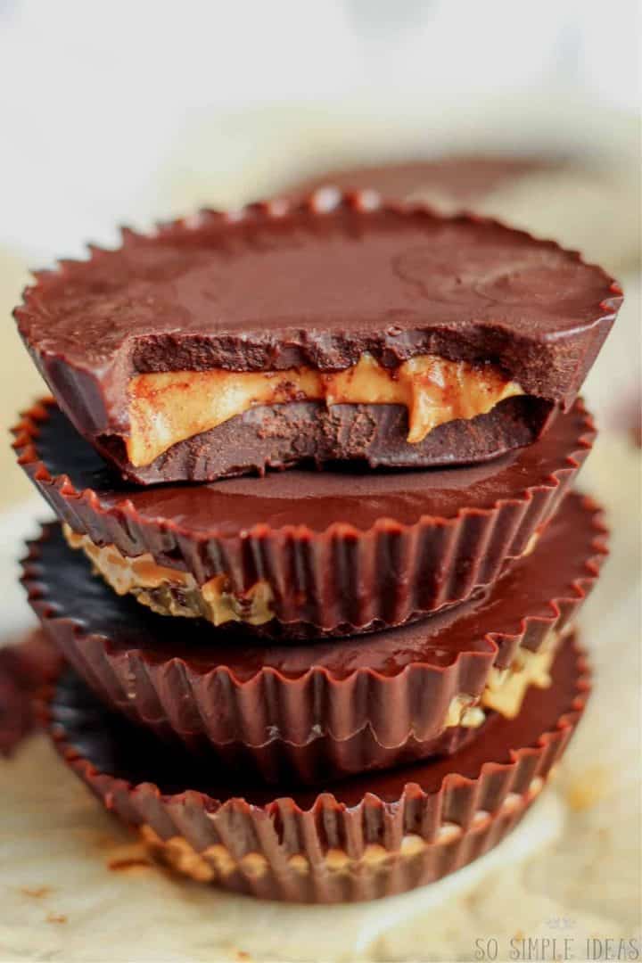 Vegan Peanut Butter Cups (Dairy-Free) - So Simple Ideas