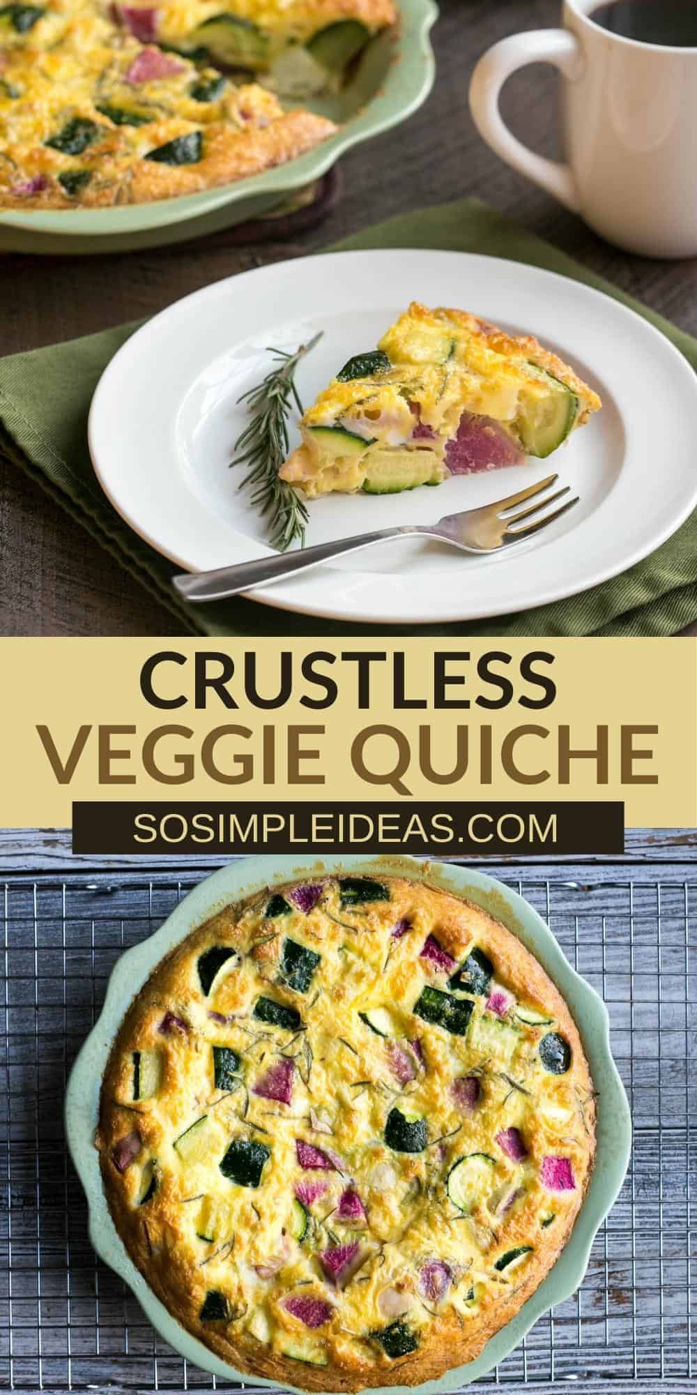 Crustless Zucchini Quiche - So Simple Ideas