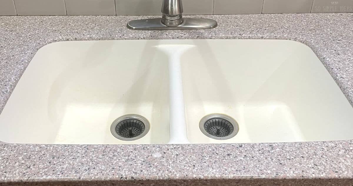 clean corian kitchen sink
